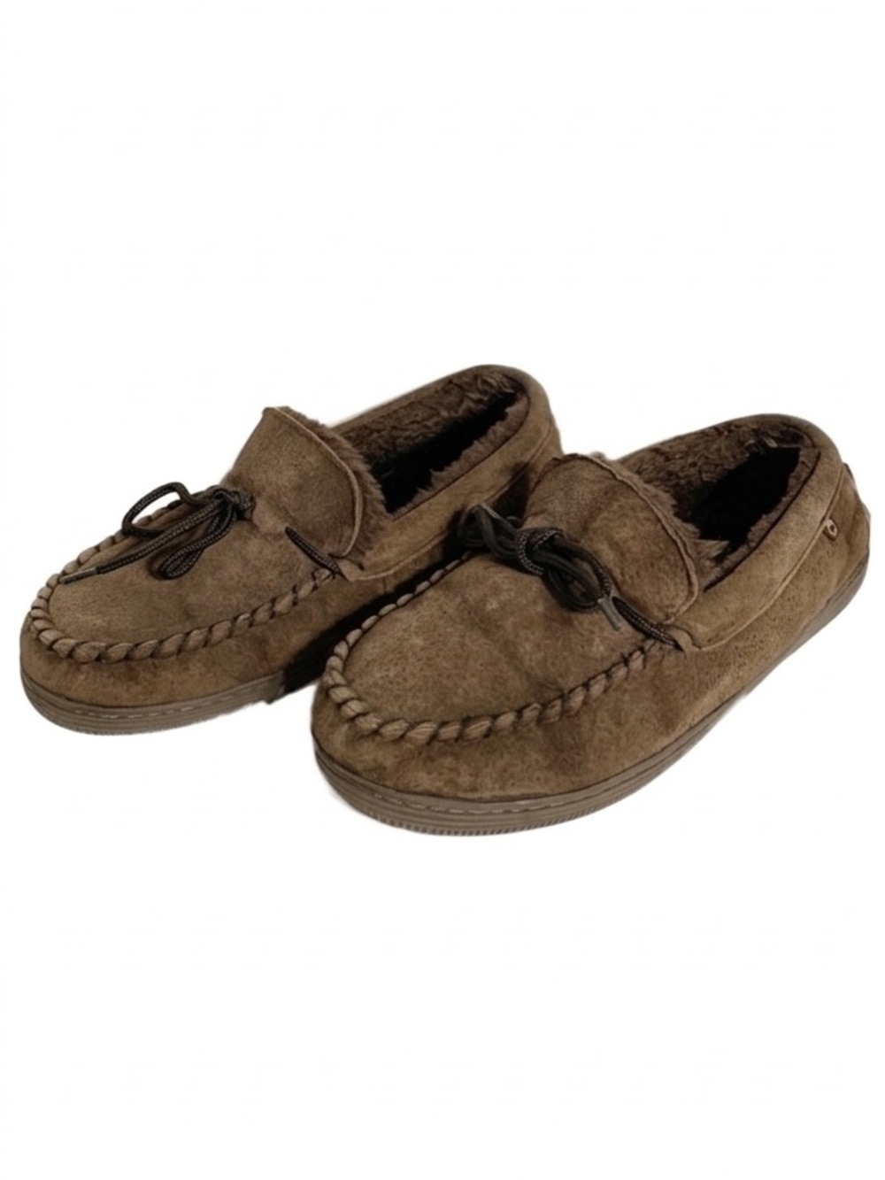 Lamo Suede Upper Premium Faux Fur Lined Slippers with Faux Fur Lining Size 8 🟤